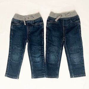 Hanna Anderson Slim Fit Denim Pull-On Pants 2 pair bundle - 3T